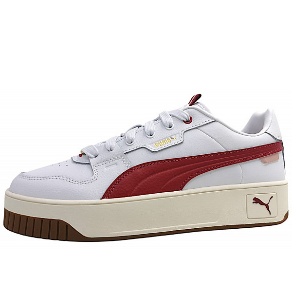 Puma Carina Street sportlicher Schnürer white/red 09