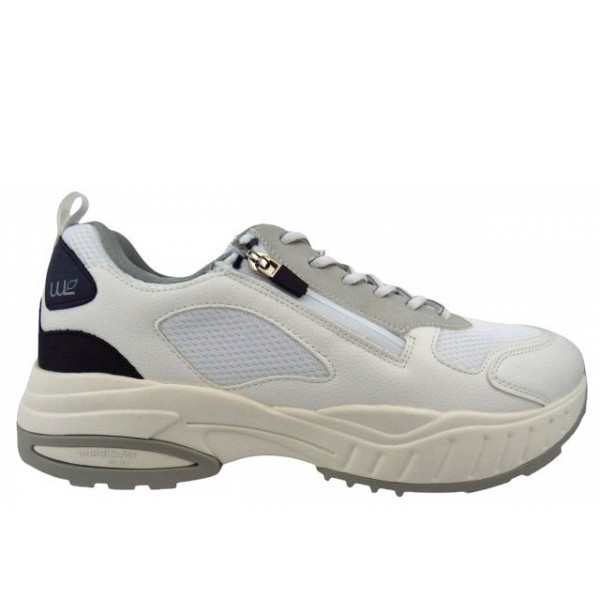 Waldläufer Run H+K Pero Sneaker low WEISS GREY DARKBLUE