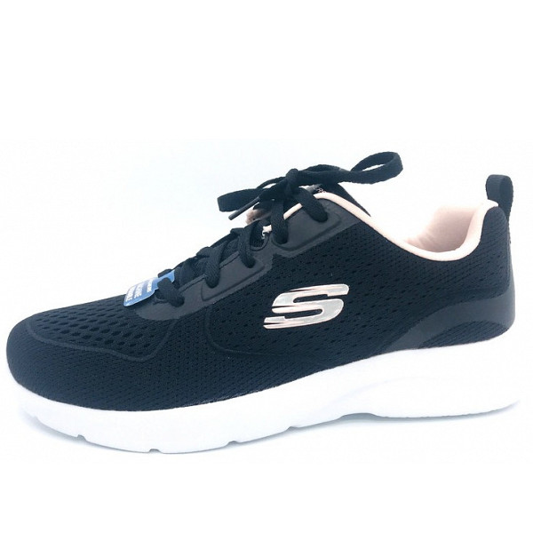 Skechers engineered mesh embroidered la Schnürschuhe schwarz