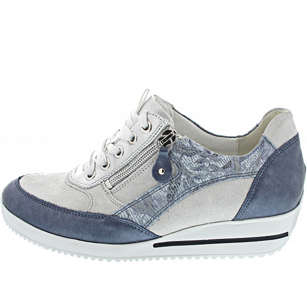 Waldläufer Himona sportlicher Schnürer jeans latte silber