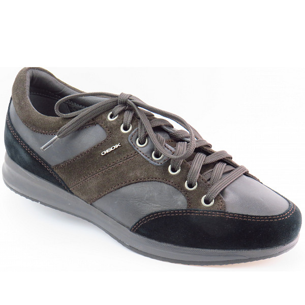 Geox Vel./Leder schw/grau Sneaker mud/black