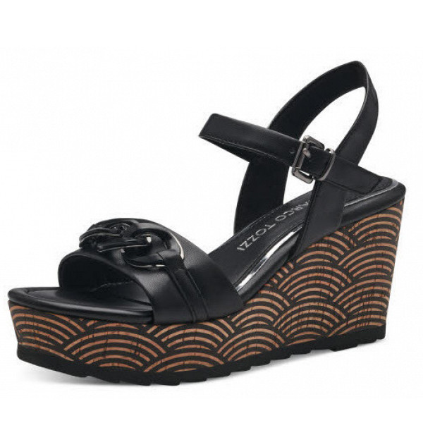 Marco Tozzi sandalette Sandalette schwarz