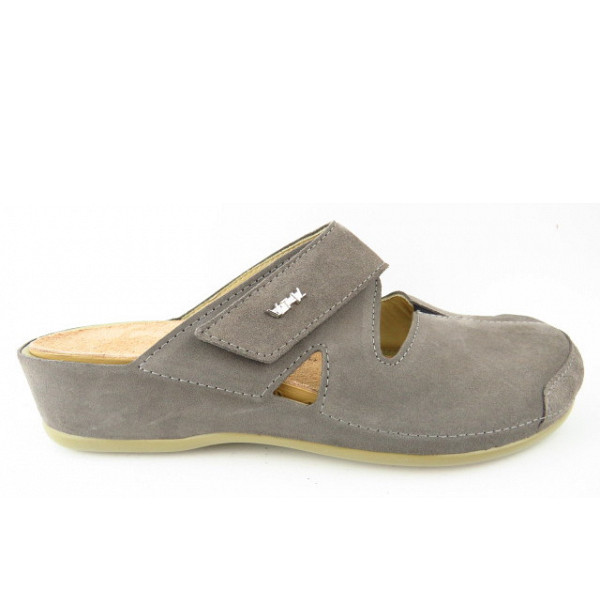 Vital Vitalette Velour Clogs grau