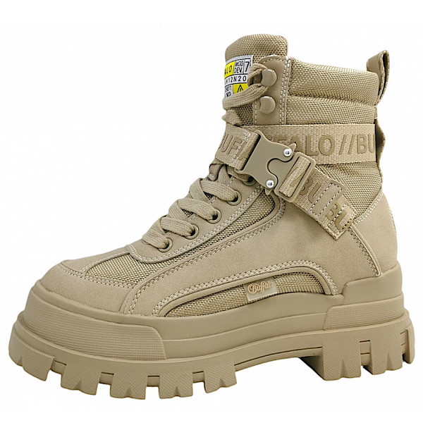 Buffalo ASPHA COM 1 Schnürstiefel Beige