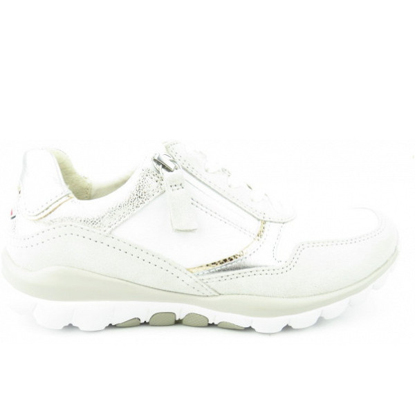 Gabor Rollingsoft weiss silber sportlicher Schnürer weiss/white/silber