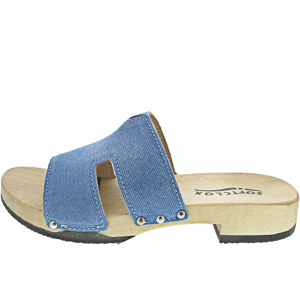 Softclox Blida Jeanslook Pantolette blau (hazelnut)