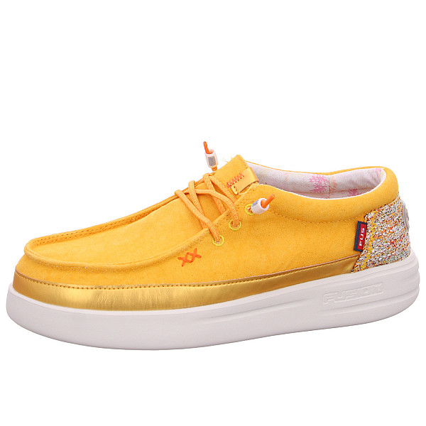 Fusion Leinenschuh metalic yellow