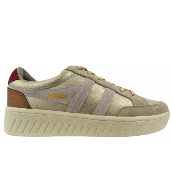 Gola Superslam Blaze II sportlicher Schnürer Metallic beige kombi