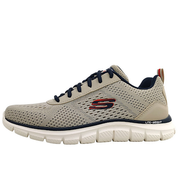 Skechers Track-Leshur sportlicher Schnürer taupe/navy TPNV