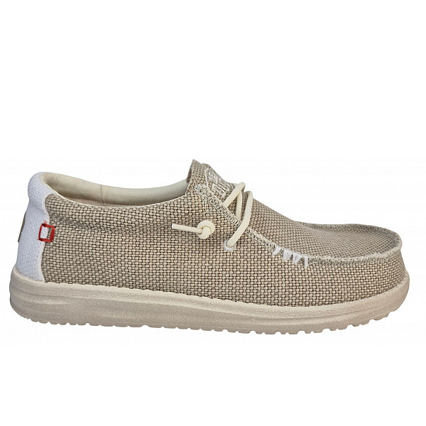 Hey Dude Wally Braided off white Slipper off white