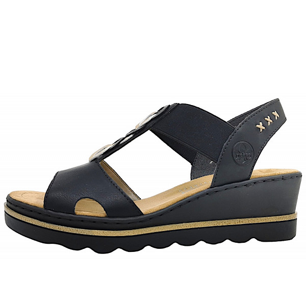 Rieker Luzern/Lagro/Kasanga Sandalette Schwarz/ Gold 00