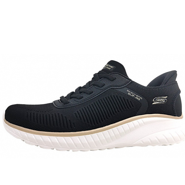 Skechers Bobs Squad Chaos-Current Slipper black/gold BKGD