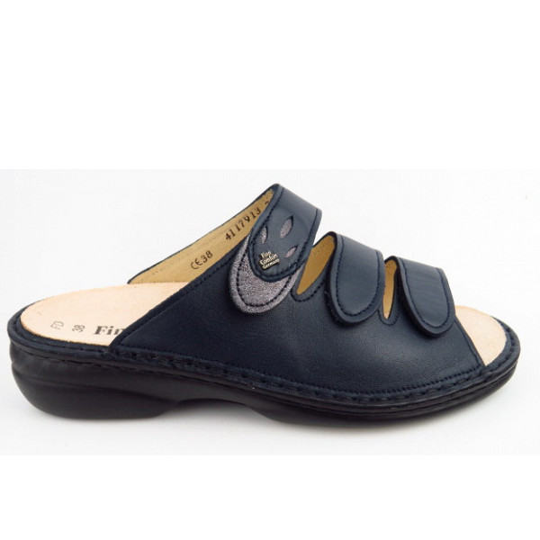 Finn Comfort Kos navy platin Pantolette navy platin