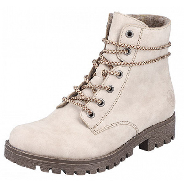 Rieker Schnürstiefel beige