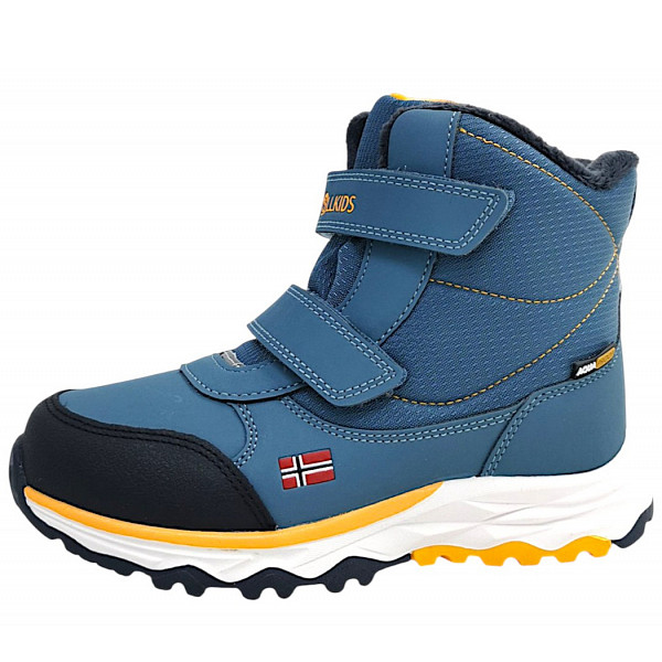 Trollkids Hafjell Winter Boots Winterstiefel steel blue/navy/mango