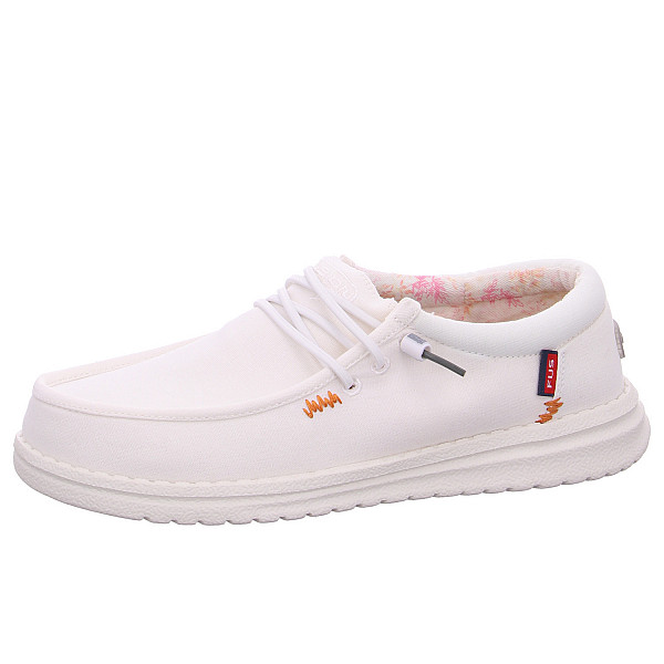 Fusion Slipper washed canvas white