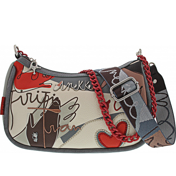 Anekke Alma Tasche grau/beige/print