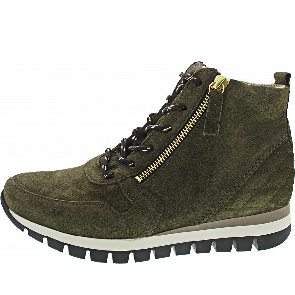 Gabor Comfort Sneaker high olive (Flausch-gold)