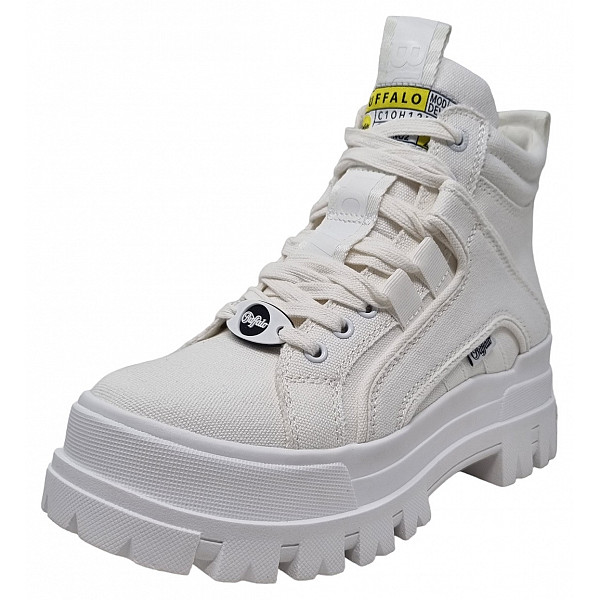 Buffalo Aspa NC Mid Schnürstiefel white