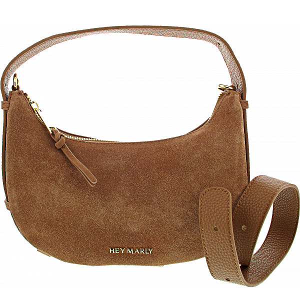 Hey Marly Lifetime Sister Suede Tasche cognac