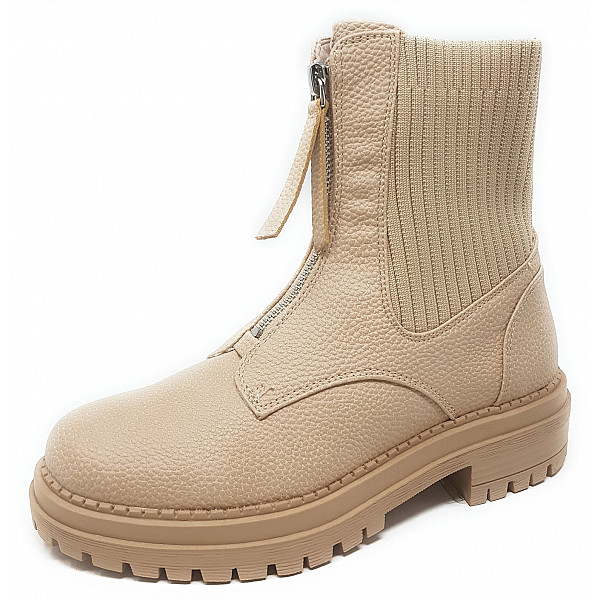 La Strada Kurzstiefel beige tumble genarbt