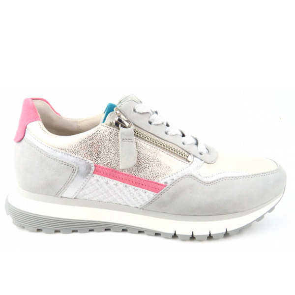 Gabor Comfort grey bianco ZIP Sneaker low bianco/grey/pink k.