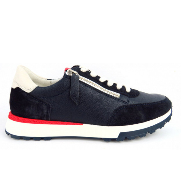 Paul Green Calf Velour space Sneaker Blau