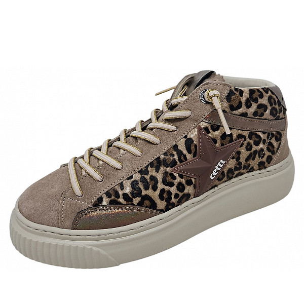 Cetti Ante LEO sportlicher Schnürer beige oldrose leo