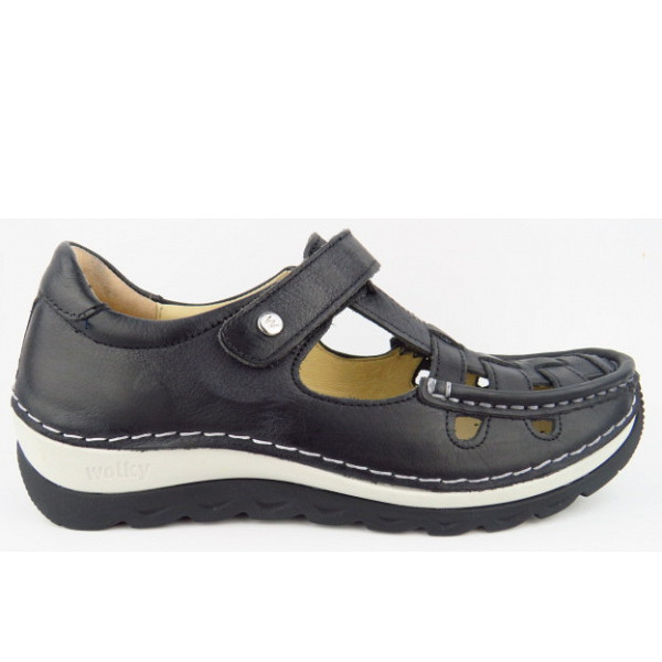 Wolky Zambezi Oxford black Sandale schwarz