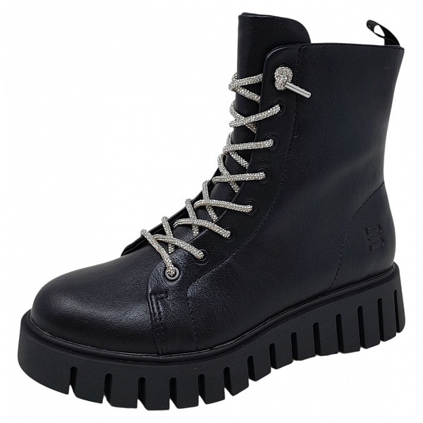 Bagatt Berisha Schnürstiefel black silver