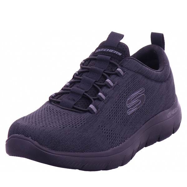 Skechers engineered mesh slip-on bungee Sneaker schwarz