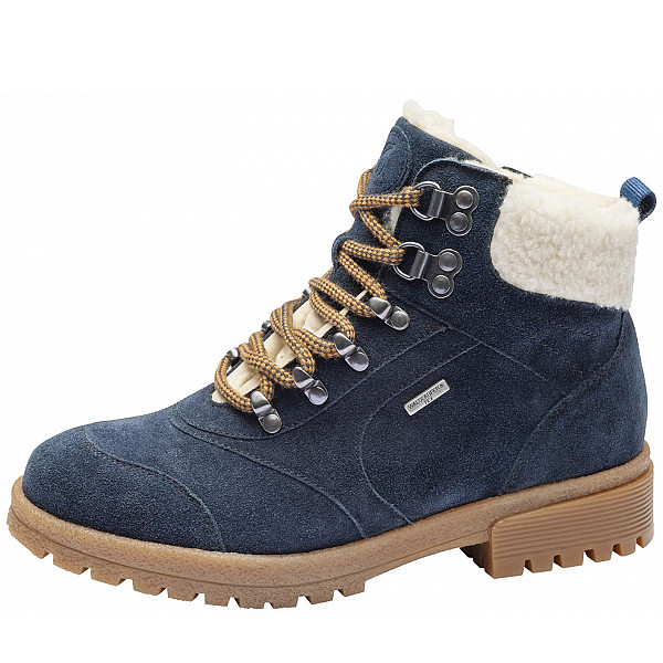 Waldläufer Stiefelette deepblue natur beige