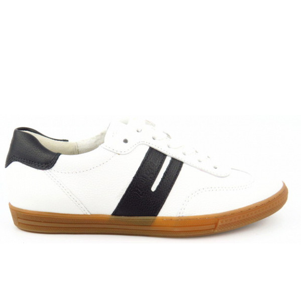 Paul Green Calf white black Sneaker low Weiß