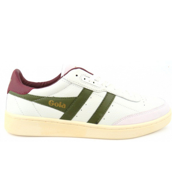 Gola Comntact Leather white ka Sneaker white khaki burgundy