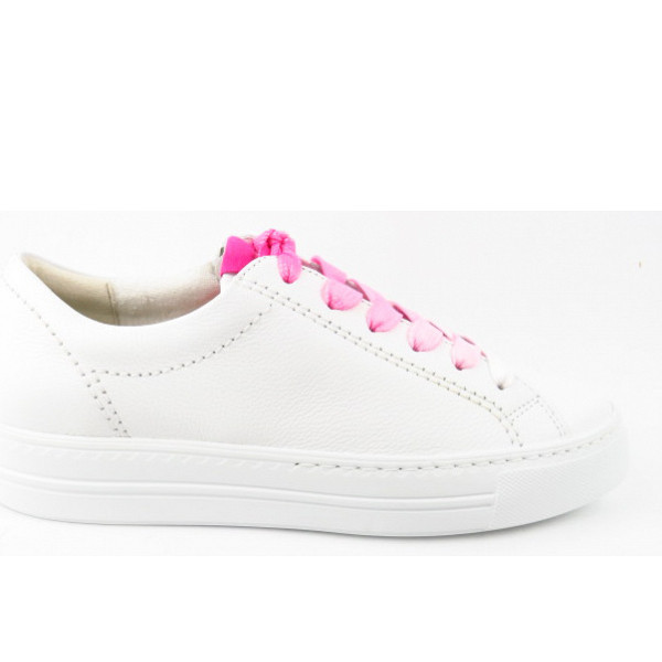 Paul Green Calf white flamingo Sneaker low Weiß Flamingo