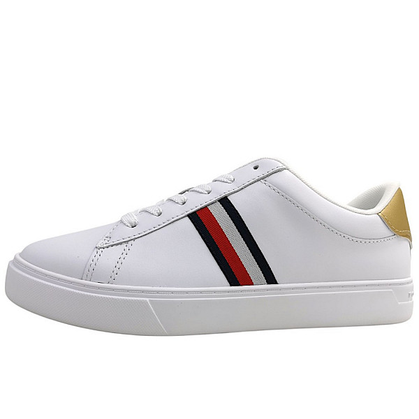 Tommy Hilfiger Essential Court sportlicher Schnürer white YBS