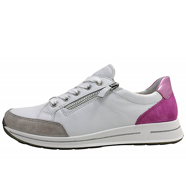 Ara Osaka 2.0 sportlicher Schnürer pebble/weiß/orchidee 35