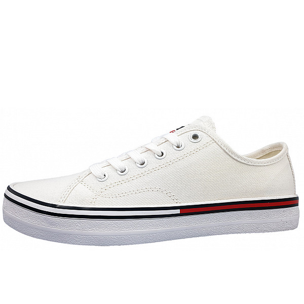 Tommy Hilfiger Leinenschuh VBR white