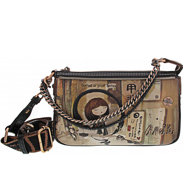 Anekke Shoen Tasche braun/beige/schwarz