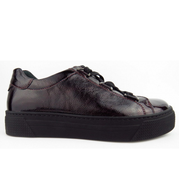 Semler Knautschl. Fell merlot Sneaker bordeux