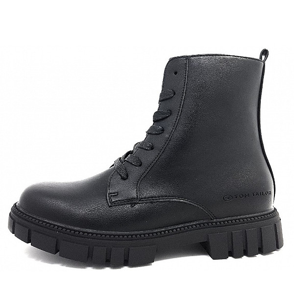 Tom Tailor Schnürstiefel black uni