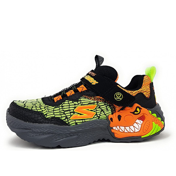 Skechers Dino lights Sneaker BKOR black/ orange