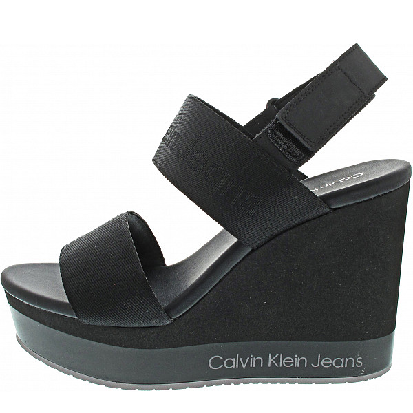 Calvin Klein Wedge Sandal Webbing IN M Sandale black