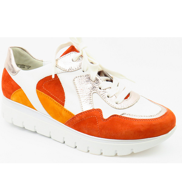 Semler Silvia 15 mm orange puder Sneaker mand-weiss-pud-orang