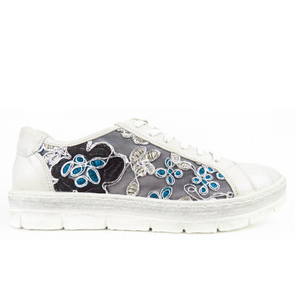 Remonte Remonte grau Met. Blumenm Sneaker frost/tuerkis-schwar