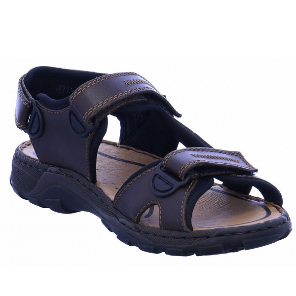 Rieker Lava Sandalen nougat/schwarz/kastanie