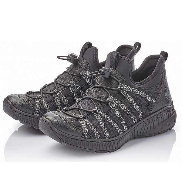 Rieker Stiefeletten schwarz/schwarz/schwarz-grau/s