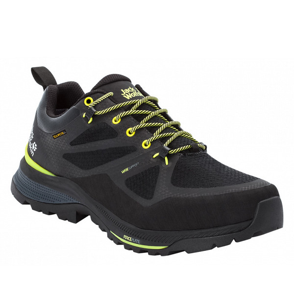 Jack Wolfskin Trekkingschuhe schwarz/lime