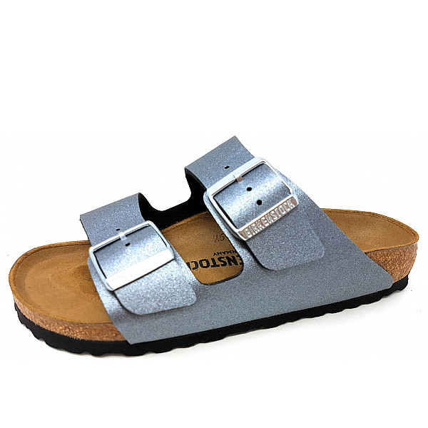 Birkenstock Arizona Pantolette icy metalic anthrazit