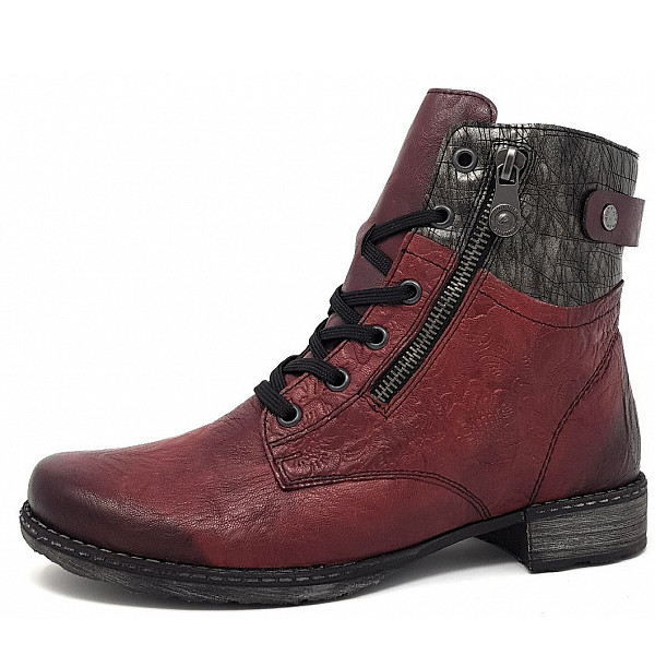 Remonte Schnürstiefel rot
